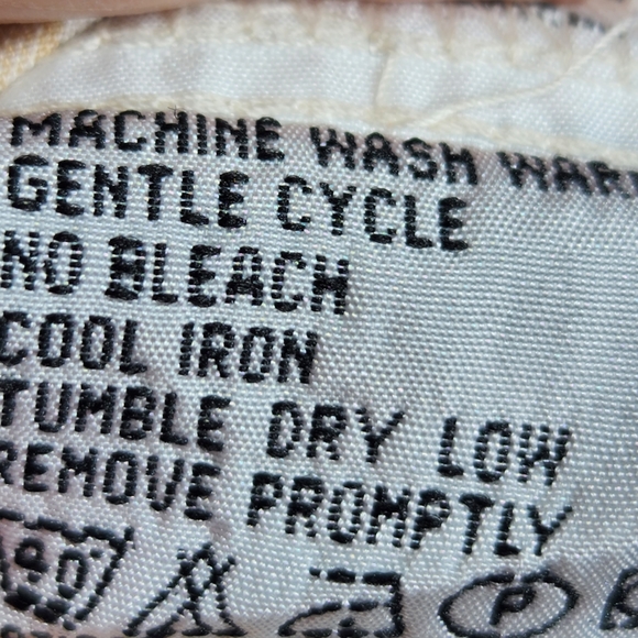 Russ Off-White w/ Stripes & Lace Button Down Top Size 10 - Picture 8 of 10